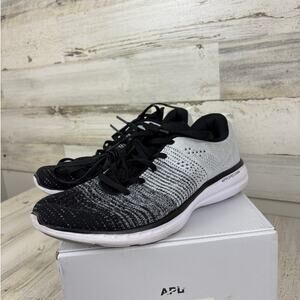 APL womens 11 Techloom Pro Sneaker black white running shoe athletic tennis shoe